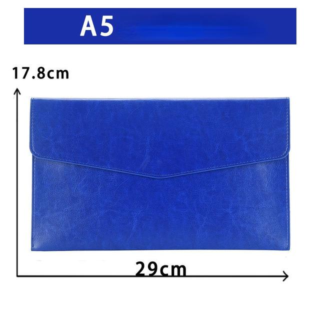 A6 A5 A4 Leather File Folder Data Package Document Bag Fashion Briefcase Data Contract Bill File Bag School Office Supplies