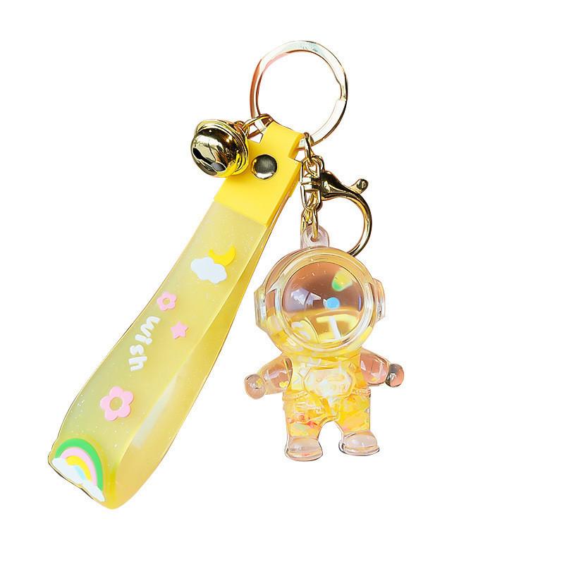 Unique Floating Sand Acryl Keychain Cute Astronaut Design For Gifts And Souvenirs