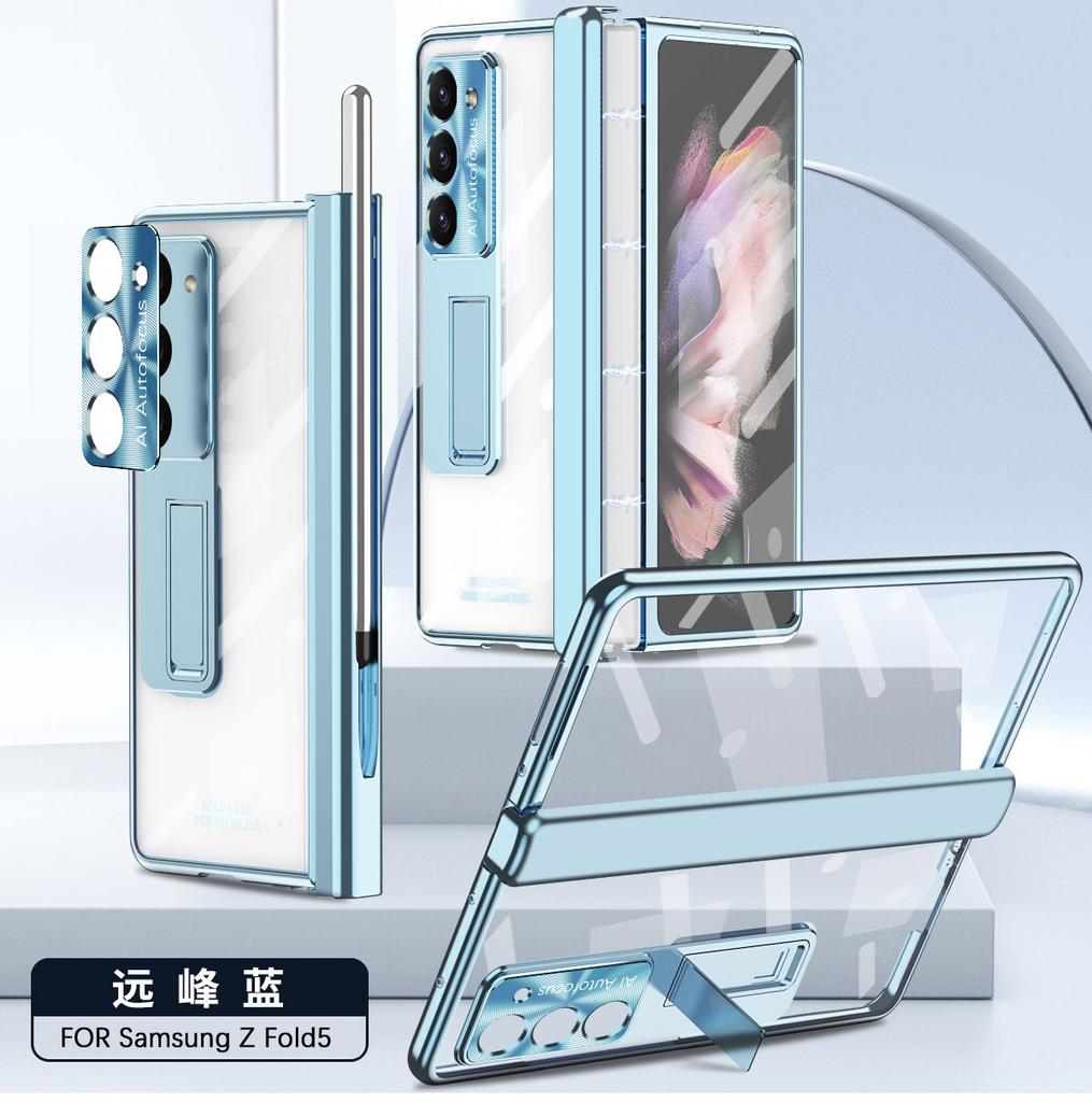 Applicable to Samsung Z fold1 mobile phone case Magnetic hinge case Film integrated fold1/1 electroplating bracket protective cover
