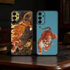 Japanese Ukiyo-e Tiger Phone Case For Samsung S25,24,23,22,30,21,10,9,Ultra,Plus,Lite Soft Black Case