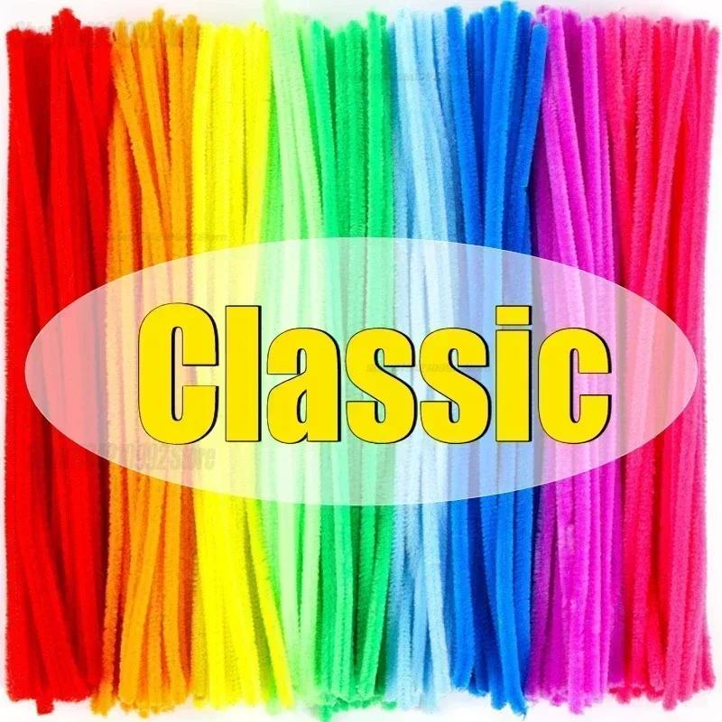 1000-100Pcs Multicolor Craft Pipe Cleaners Chenille Stems Plush Stick DIY Twisting Sticks for Kids Arts Handcraft Decor