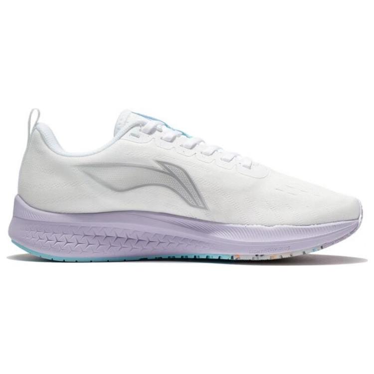 Li Ning Red Hare 5 Abrasion Resistant Breathable Low top Running Shoes Women's Mist White ARMT048-1