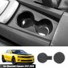 Center Control Cup Holder Pad Trim Mat Sticker for Chevy Camaro 2012-2015 Carbon