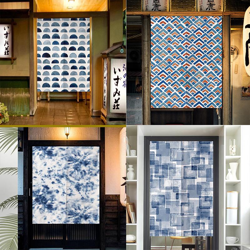 Japanese Door Curtain Screen Cotton Linen Kitchen Doorway Divider Room Partition Bathroom Bedroom Porch Half Curtain Noren