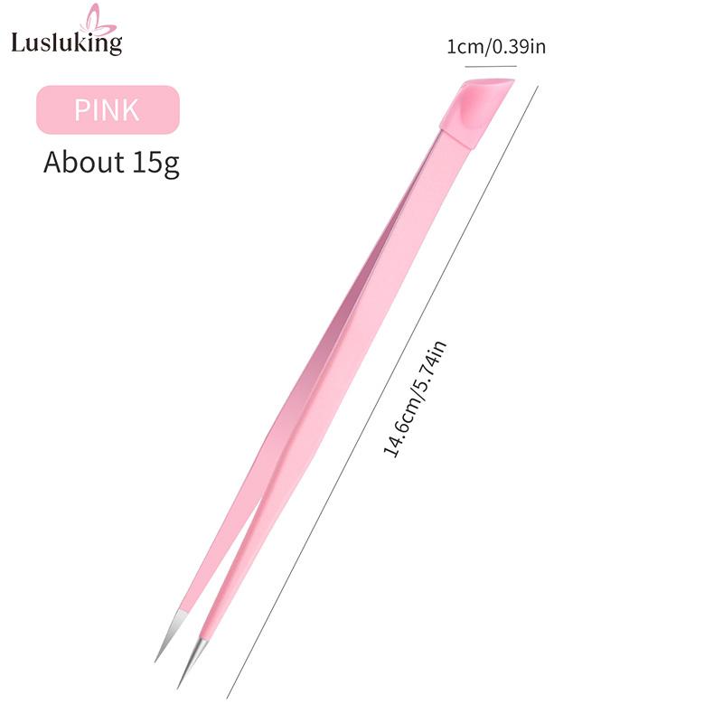 Double Headed Tweezers Multi-Use Tweezers Silicone Pressing Head Nail Clipping Tool Take Sticker Tape Crystal Manicure Tools