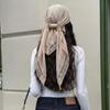 Square Shape Lace Trim Scarf Breathable Sun-Protection Shawl Fashion Bohemian Scarf