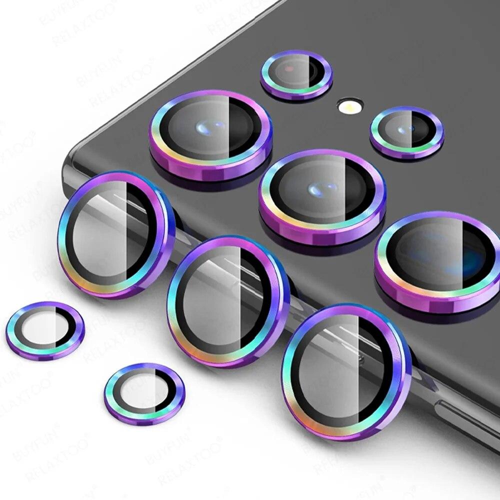 Metalllinsenhülle für Samsung Galaxy S24 S22 S23Ultra Hülle Aluminiumlegierung Metalllinse Glasring Kameraschutzhülle