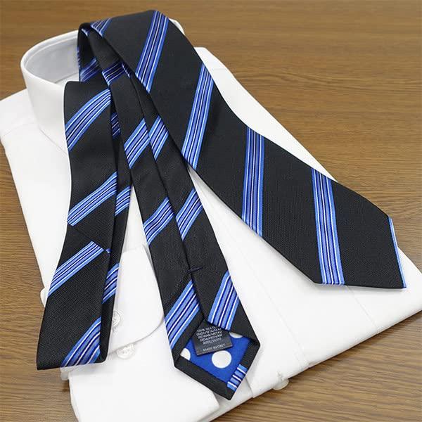 Paul Smith Necktie with Ribbon, Paul Smith Case & Shopping Bag (REDROSE Original) PS31 BlackBlue (Gift, Birthday, Gift Wrapping) [Item]