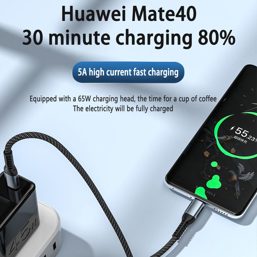 UGOURD PD240W Ultra Fast Charge Cable Type Usb C 100W type c Charger Cable for 15 MacBook Pro With E-Marker chip
