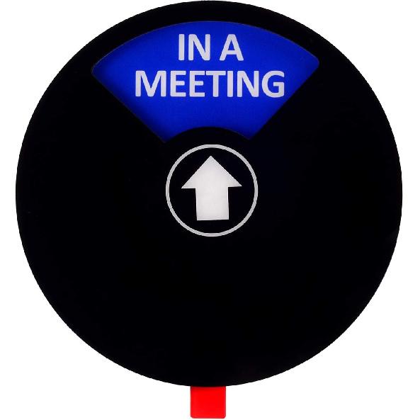 Kichwit Privacy Sign for Office Door, Do Not Disturb, Out of Office, Please Knock, In a Meeting, Conference Sign for Offices, 5 Inch, Black