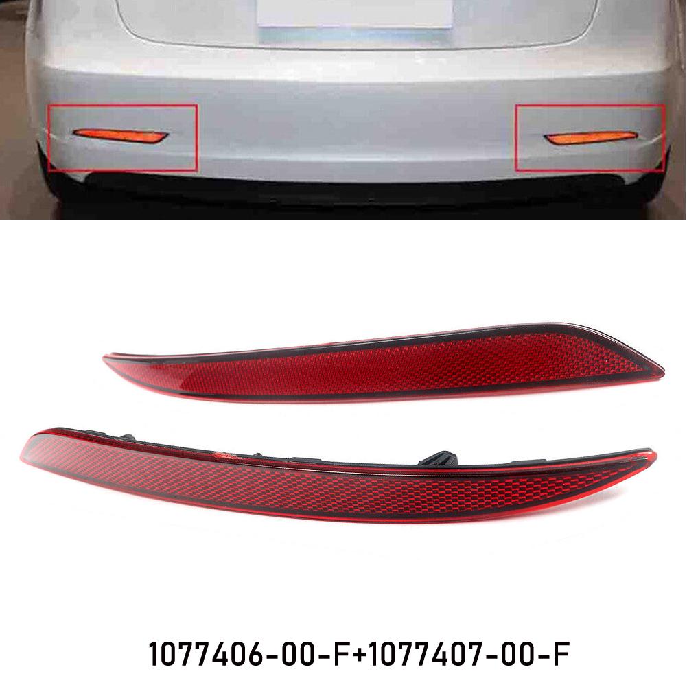 

Пара отражателей заднего бампера, светло-красные линзы, для Tesla Model 3, 1077407-00-F