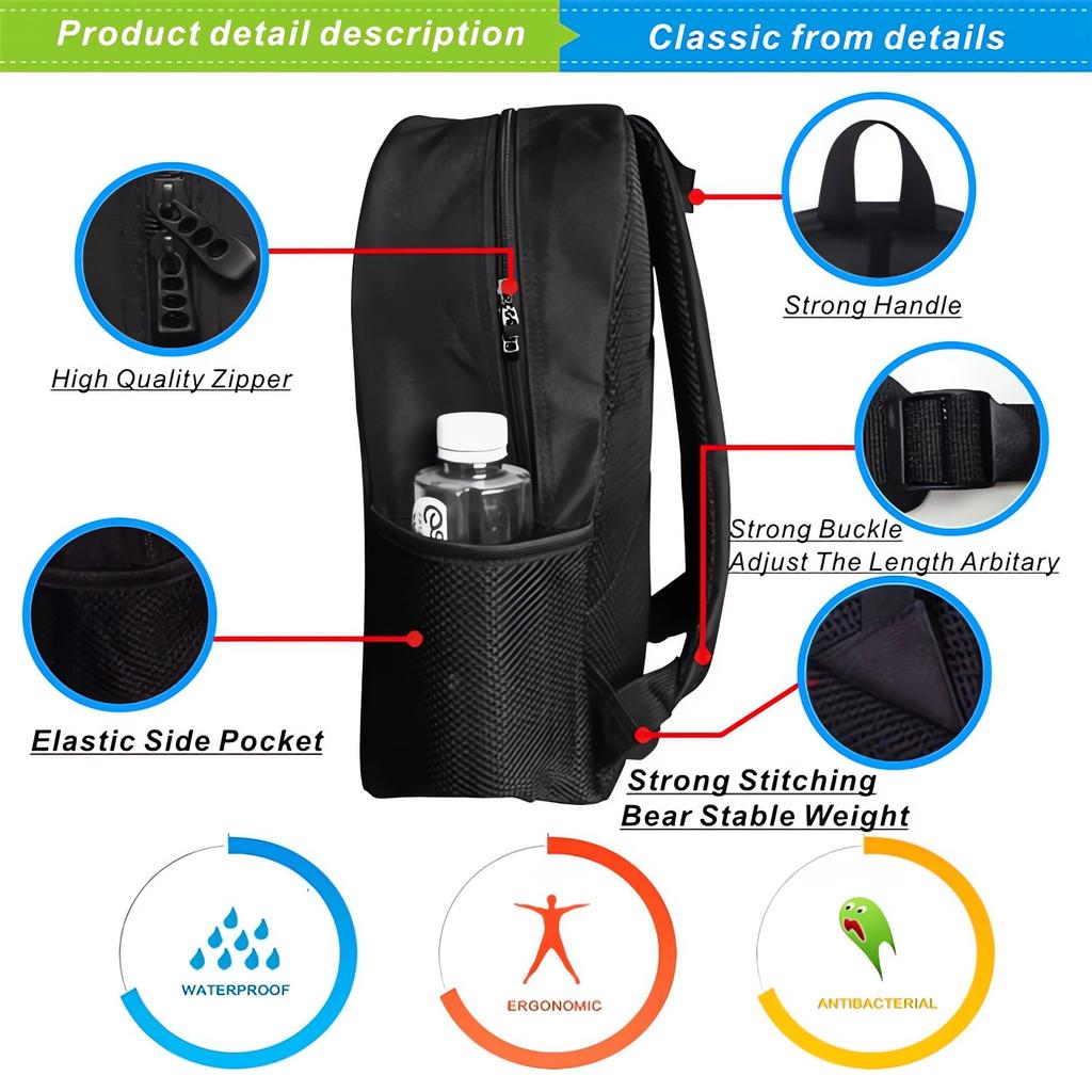 Demon Slayer Backpack Kimetsu No Yaiba Tanjiro Nezuko Kamado Teenarges Schoolbag Laptop Bag Boys Girls Rucksack Travel Shoulder Bags