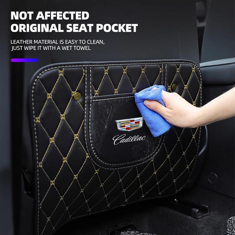 Car Rear Seat Back Anti Kicking Pads For Cadillac Emblem ESCALADE ATS BLS CT4 CT6 SRX STS XT4 XT5 SLR XT6 XTS Accessories