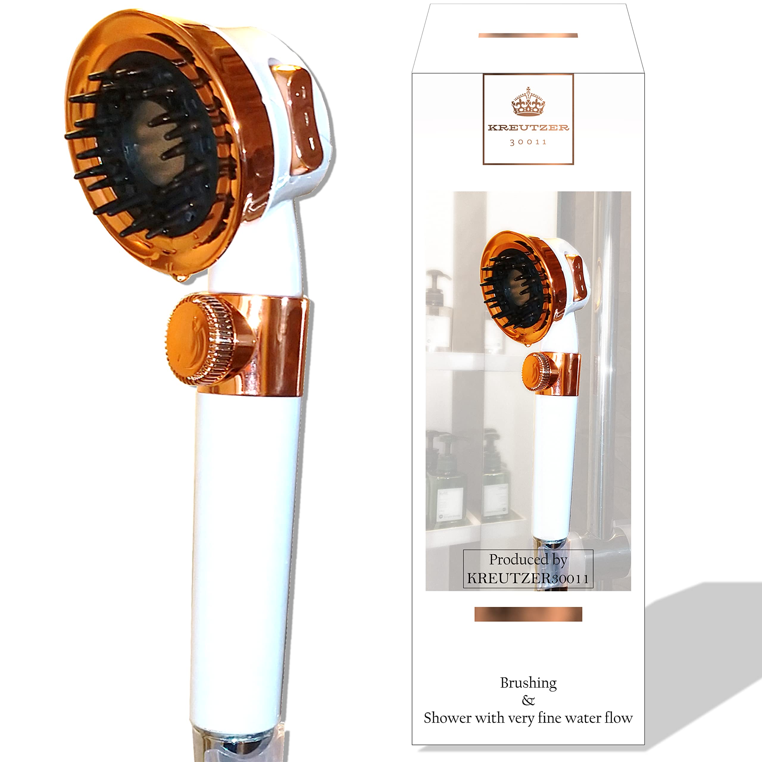 

Shower head shampoo brush scalp brush scalp head spa high water pressure [KREUTZER30011] чорний