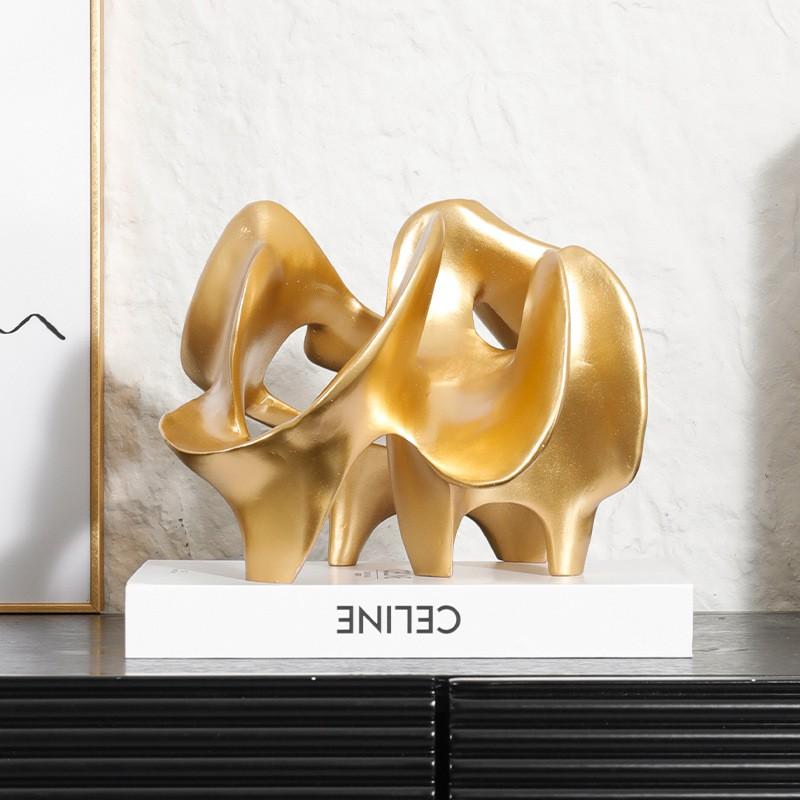Modern Minimalist Gold Hollow Resin Decorative Ornament Living Room TV Cabinet Entryway Display