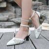 2026 Damen Sandalen Outdoor Neu Spitz Flacher Mund Dicker Absatz Hohe Absätze Schuhe Damen Plateau Anti-Rutsch Elegant Hohl Sandalen