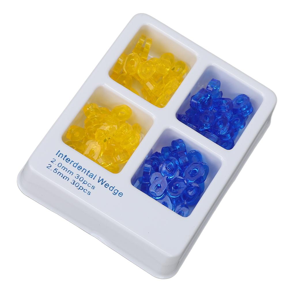 60Pcs Dental Wedge Elastic Rubber High Toughness Hygeian Tooth Seperator Fixing Wedges for Hospital