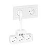 EU Plug Power Strip with 3 USB Type C Fast Charge, Multiple Socket Wall Plug Adapter Electric Outlet Surge Protector for Home