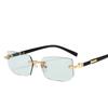 Retro Korean Sunglasses Seaside Frameless Eyeglasse Anti UV400 Gradient Shades