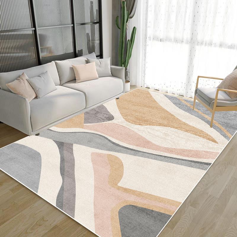 Modern Abstraction Rug Living Room Decoration Luxury Light Carpet Large Area Bedroom Comfortable Soft Mat Non-slip Lounge Rug