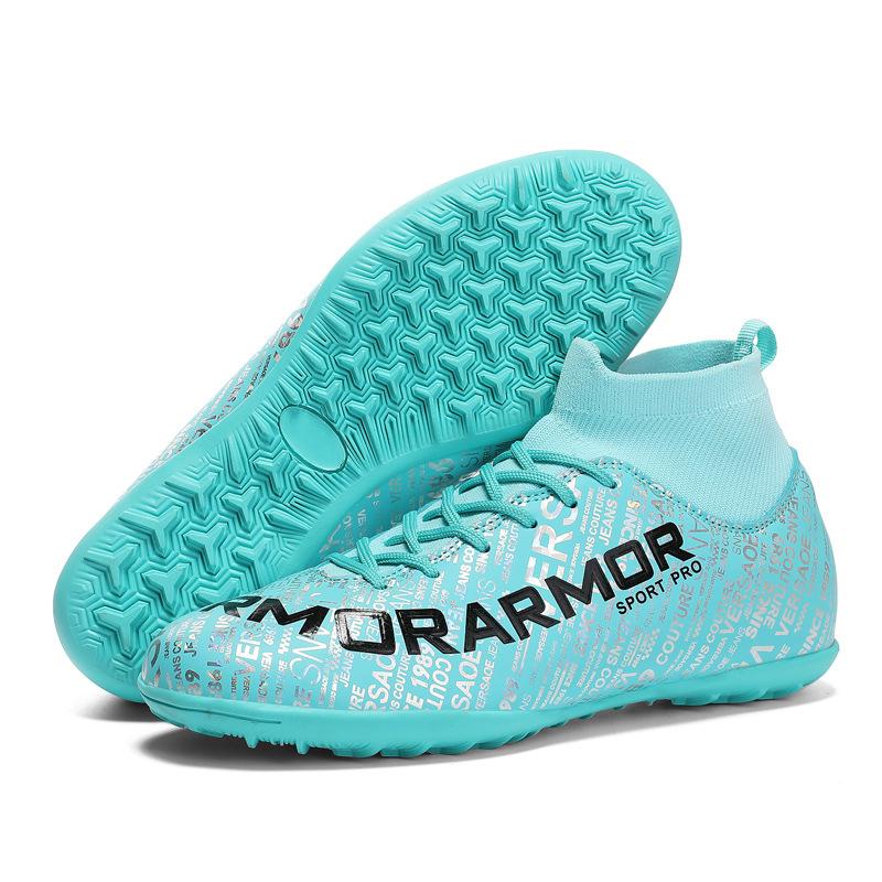 Football shoes men's and women's tf broken nails ag nails students children's high-top primary and secondary school sports training sports shoes