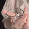 Bamboo bracelet female newspaper peace pendant lotus opening personality sense of luxury versatile bracelet 2025 new