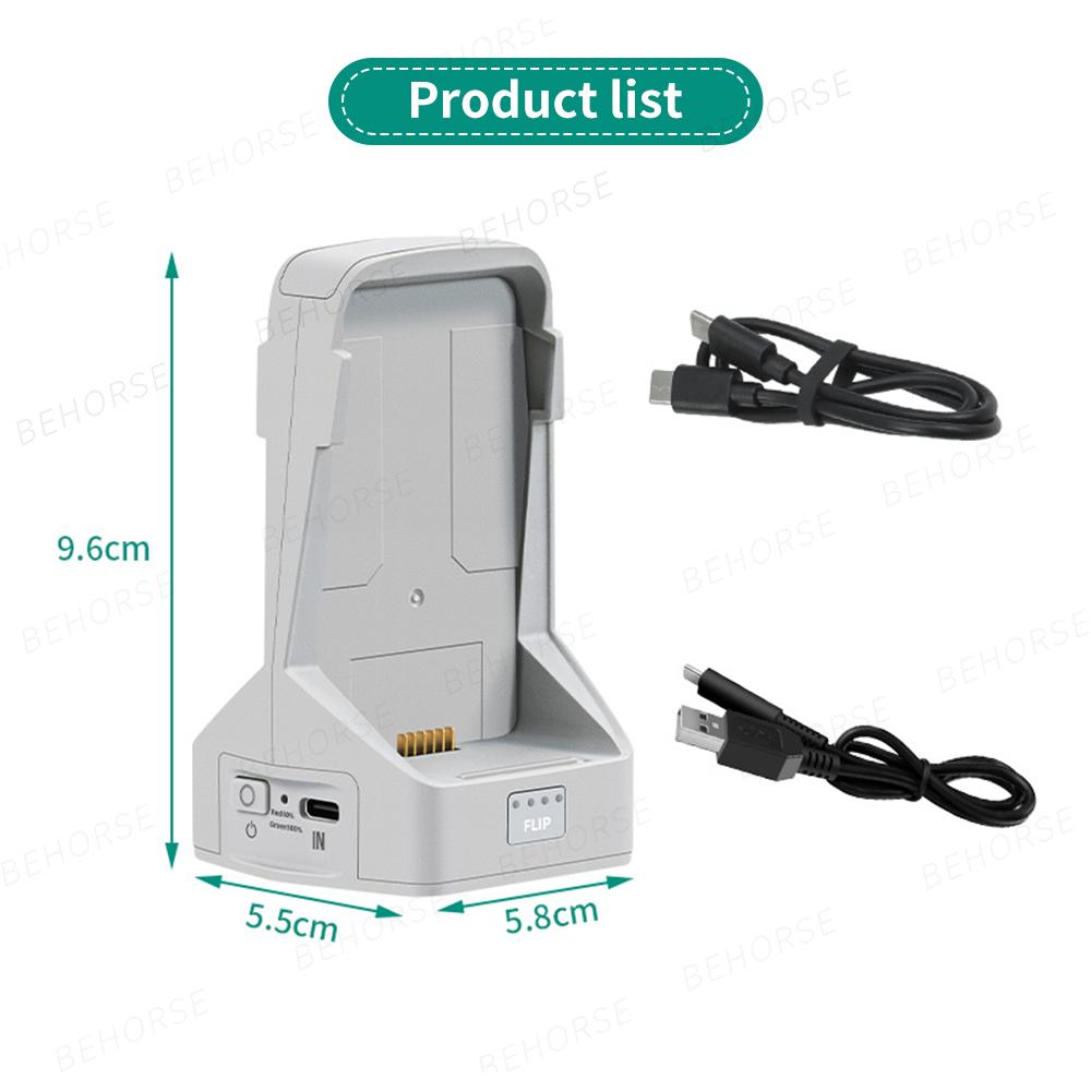 

Двостороння зарядна станція для DJI Flip Зарядний пристрій для акумулятора Вертикальний дворецький Павербанк Зарядна станція Комплект для аксесуарів для дрона DJI Flip