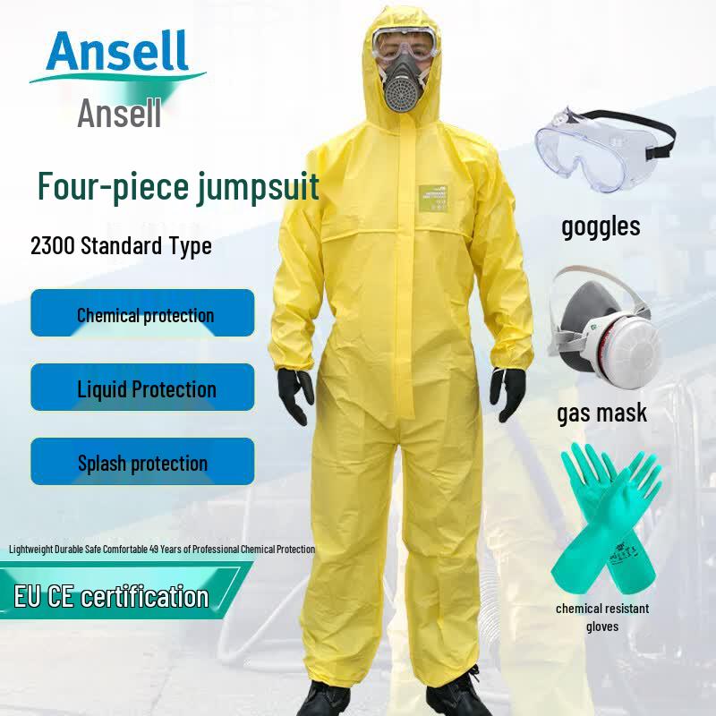 Ansell Chemical Protective Coverall Suit L