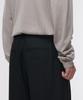 Musinsa Standard One-Pleat Wide Elastic Waist Slacks [Black]