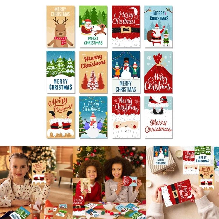 Sticker Birthday Cards Greeting Santas Cards Holiday Greeting Cards for Birthday