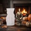 DIY Skull Skeleton Candle Mold Silicone Mold for Halloween Horror Atmosphere Scented Candle Making Flexible Non-Stick Mold