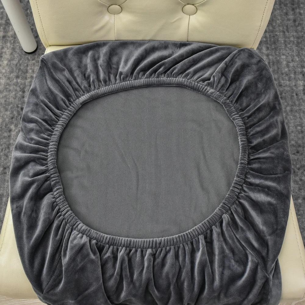 Velvet Plush Stretch Chair Slipcover Elastic Spandex Chair Cover for Dining Room Kitchen Wedding Banquet Hotel Housse De Chaise