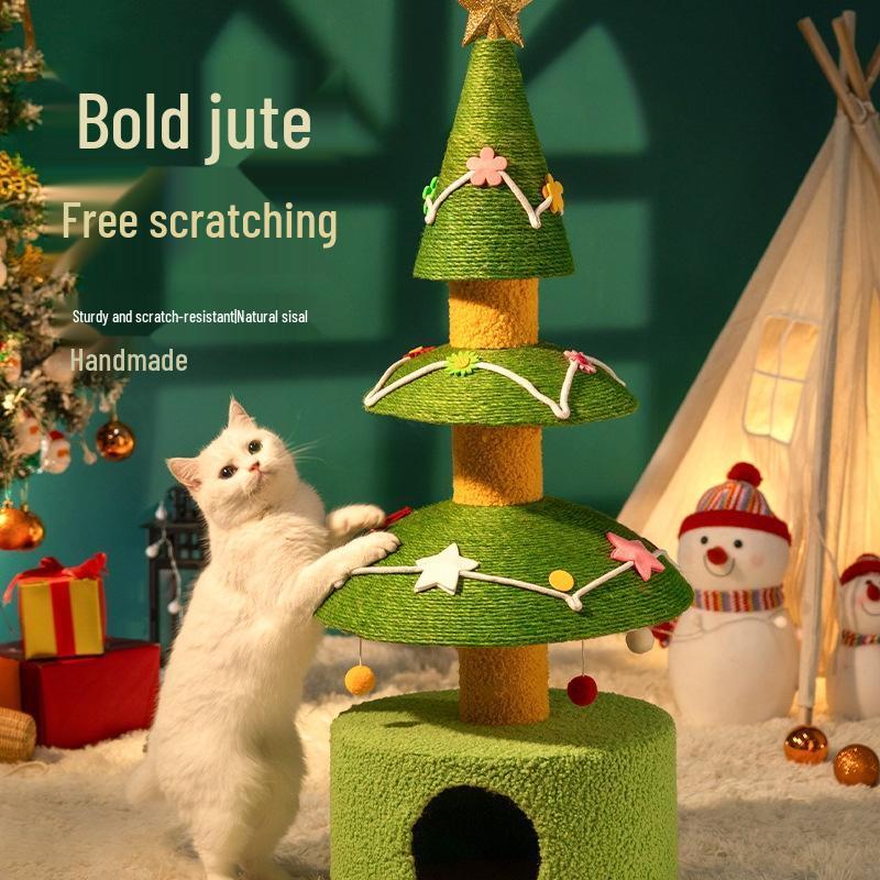 JINGRUIXIANG Christmas Tree Cat Tower & Scratcher