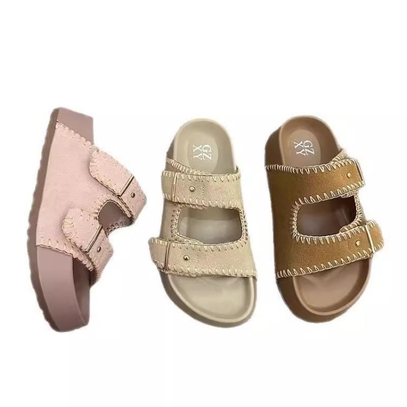 Platform sandals women's summer wear new fashion open-toed shoes small height-increasing beach shoes