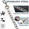 MOZETO Dog Collar Safety Clip, Stainless Steel Heavy Backup for Prong Collar, Dog Harness Collar Leash Connector (7 Inches)