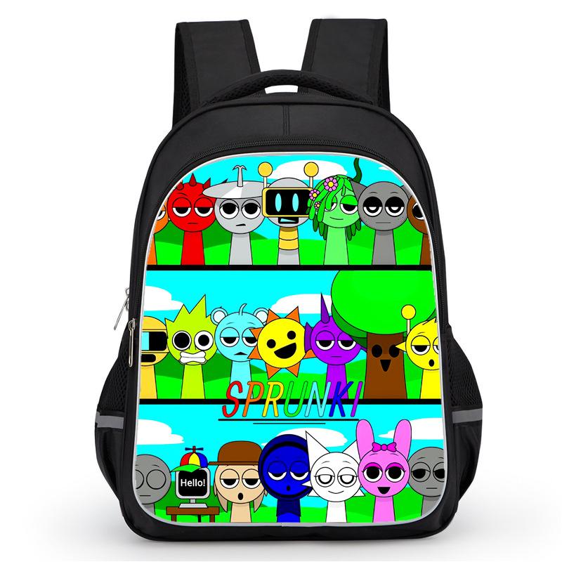 Rhythm Box Sprunki Hra Anime Batoh Studentský Školní Taška Počítačová Taška