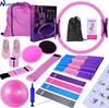 Numbwin 22-Piece Yoga & Pilates Resistance Band, Dumbbell & Gliding Disc Set