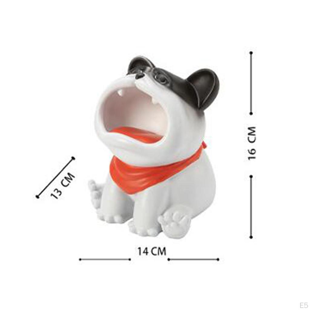 Dog Desk Storage Bowl Statue Modern Box Container Decorative Figurine for Table Apartment