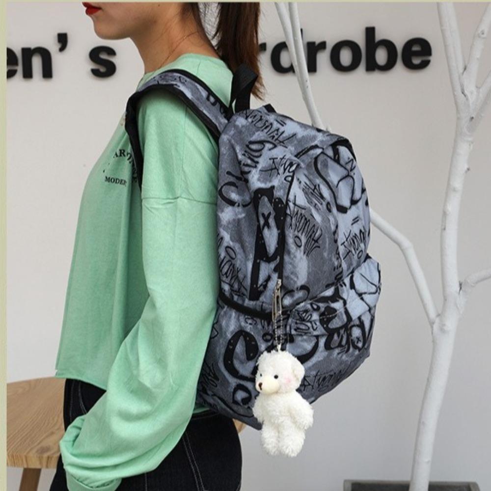 Casual Women's Backpack Fashion School Bags for Girl Graffiti Students Schoolbag Travel