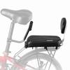 Schwarzer Fahrrad-Sicherheitssitz mit Rückenlehne Fahrradzubehör Hohe Qualität Hinterer Fahrradsitz E-Bike