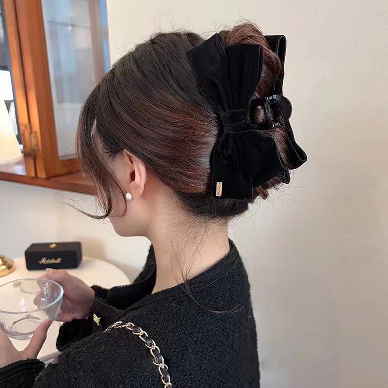 Elegantní nadrozměrná oboustranná mašle do vlasů, dráp, dívčí jednobarevná mašle, culík, žraločí klip, pokrývka hlavy