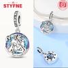Silver Colors Astrolabe Sun&moon Star Blue Series Charms Fit Bracelet DIY Fine Jewelry Gift for Women