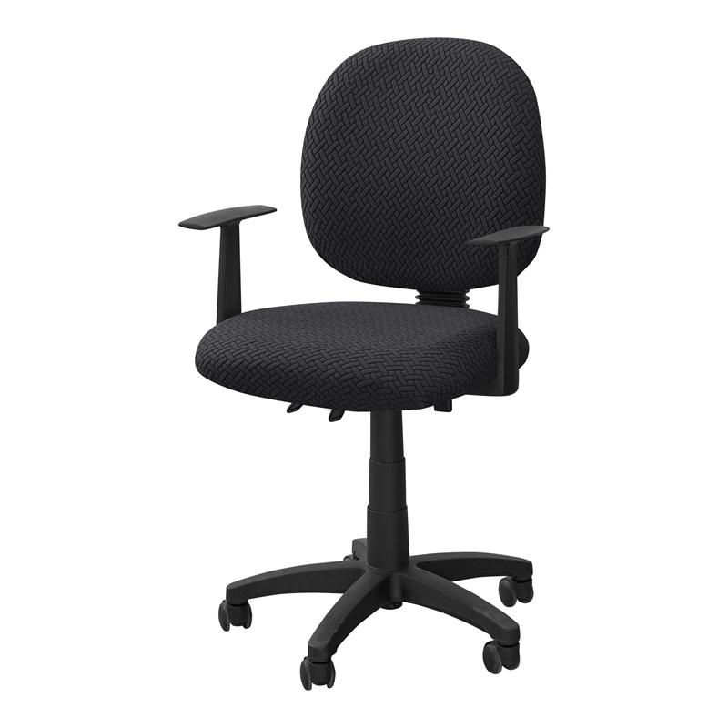2Pcs Solid Color Office Chair Covers Jacquard Split Computer Chair Slipcover Washable Stretch Gaming Chair Cover Home El