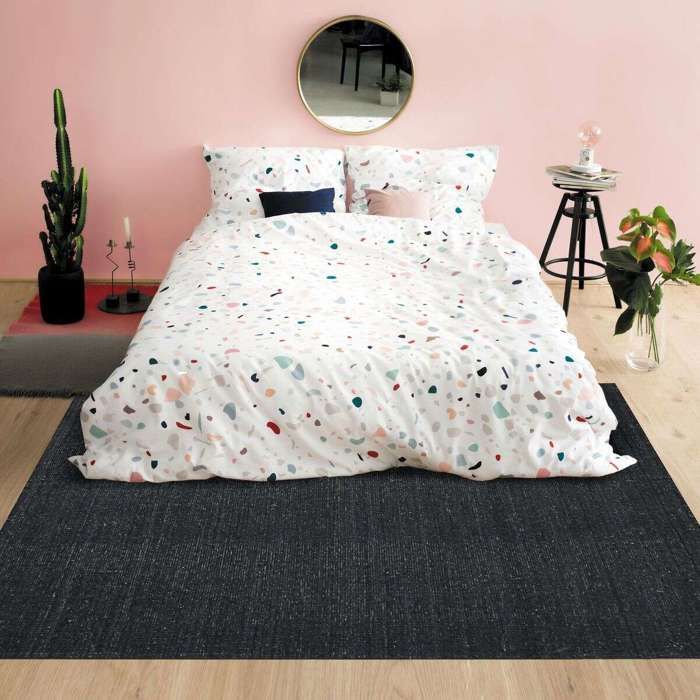 Blue-grey Wool and Cotton Rug 160x230