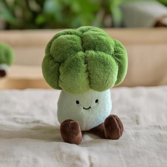 Interactive Puppy Chewing Toys Plush Cauliflower Dog Toy, Squeaky Chew Soft Durable Small Stuffed Toy for And Medium Dogs, Teething Indoor Outdoor Pet