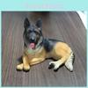 German Dog Shepherd Resin Sculpture For Car Interior Accents And Festive Gift