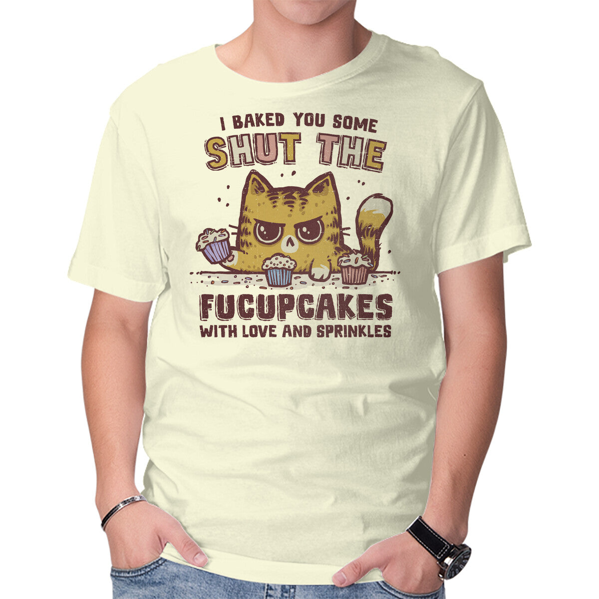 Unisex Crew Neck T-Shirt With Love And Sprinkles Graphic Short Sleeve Casual Tee XXL