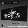 HYBXAXC Mouse Pad com Design de Cruz de Jesus Grande Tapetes para Mesa de Computador de Escritório Jogo Borracha Antiderrapante Teclado de Jogo Mousepad