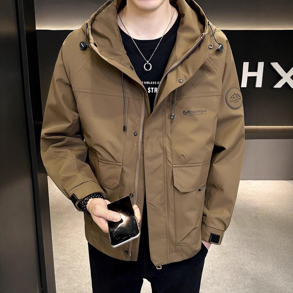Autumn New Hooded Jacket Men's Loose Spring and Autumn Windproof Jacket Popular Coat
