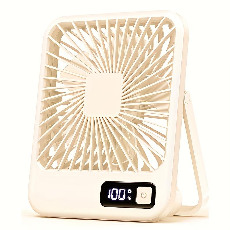 USB Desk Fan, Portable 5 Speed Fan LED Display Silent Fan, Quick Cooling Cooling Mini Outdoor Fan, 180 Degree Rotatable Multi Scene Application Fan